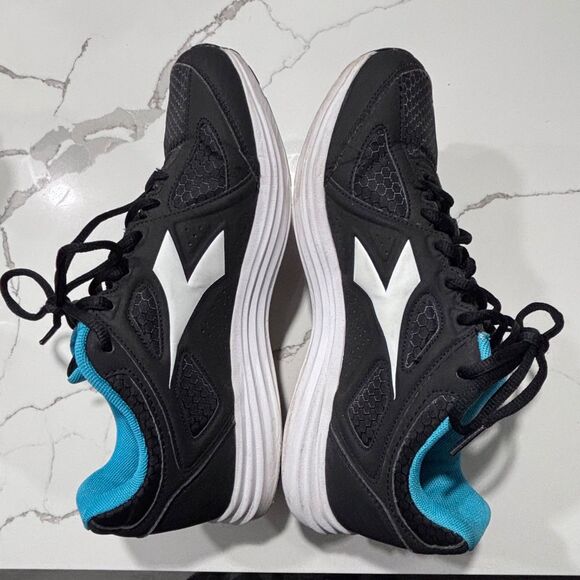 Diadora Nucleo 2 | Women’s Sz 9M Athletic Running Black Teal Blue Sneakers Shoes - Picture 6 of 11